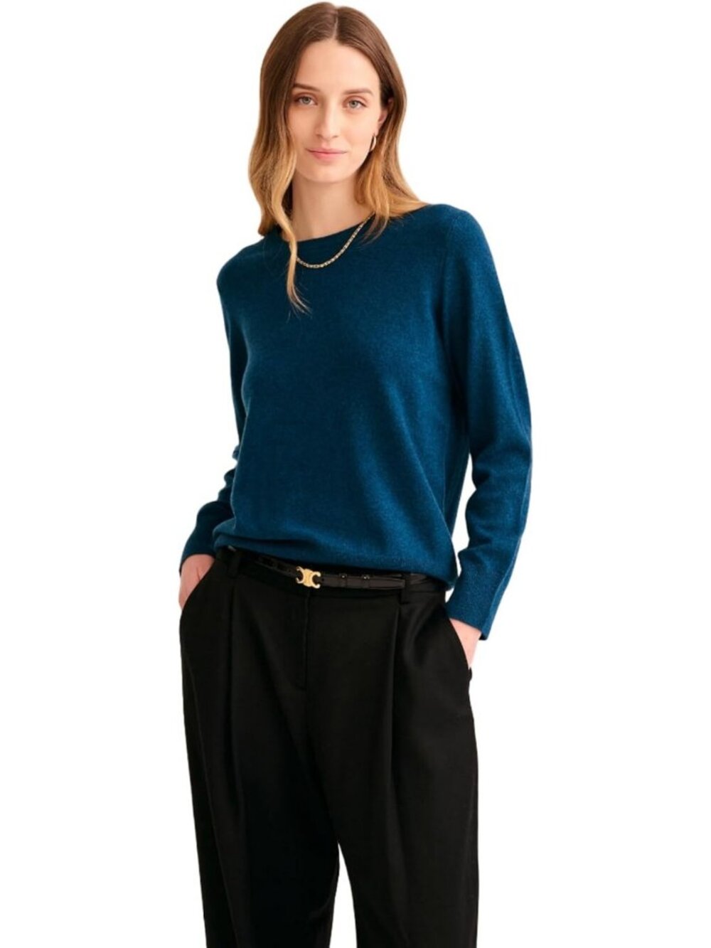 Cozy Original Cashmere Crewneck Sweater for Women - Soft, Warm & Stylish